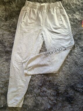 Calvin Klein Light Gray Logo Jogger Sweatpants